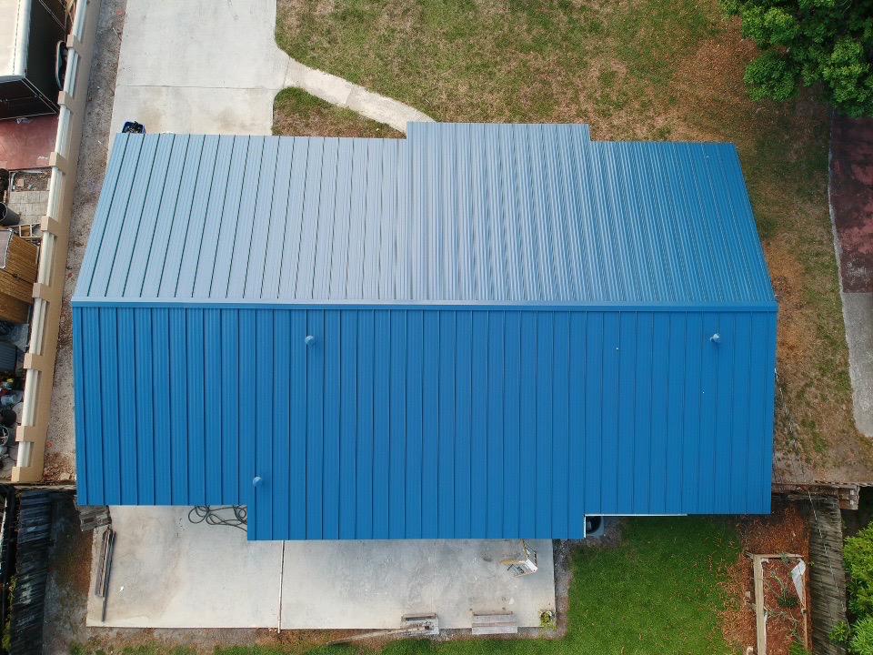 Project with Regal Blue 1.5" Mechanical Standing Seam